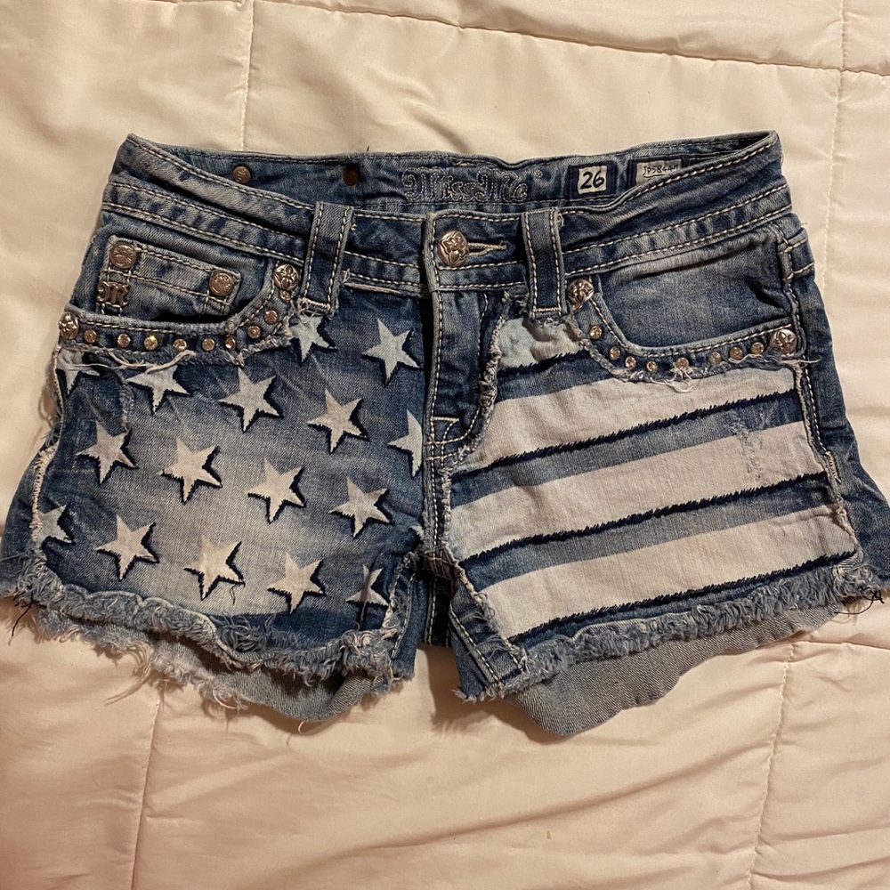 American flag Miss Me shorts